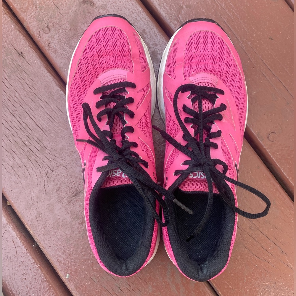 ASICS Women’s Amplifoam Athletic Running Shoes Pink Black Size 9